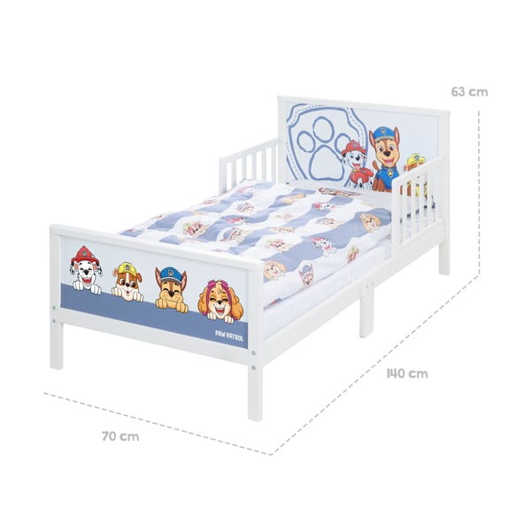 Бяло и синьо детско легло 70x140 cm Paw Patrol – Roba-image-3