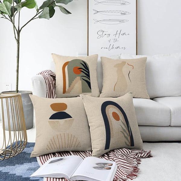 Текстилни калъфки за възглавници в комплект от 4 броя 43x43 cm - Mila Home