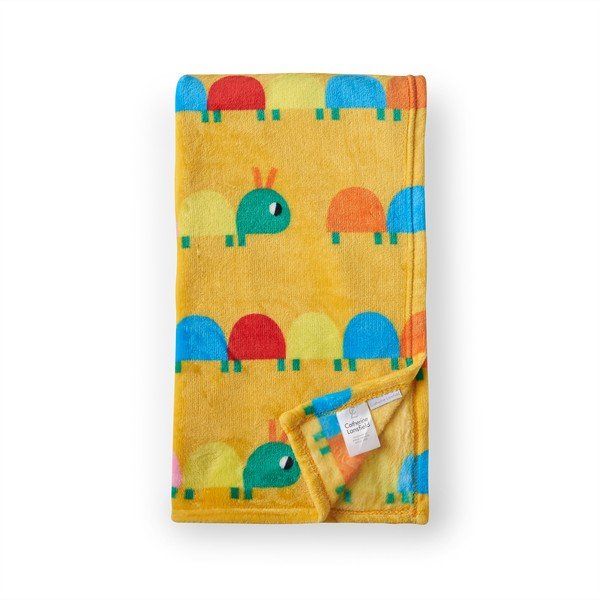Жълто детско одеяло от флийс 130x170 cm Curious Caterpillar – Catherine Lansfield