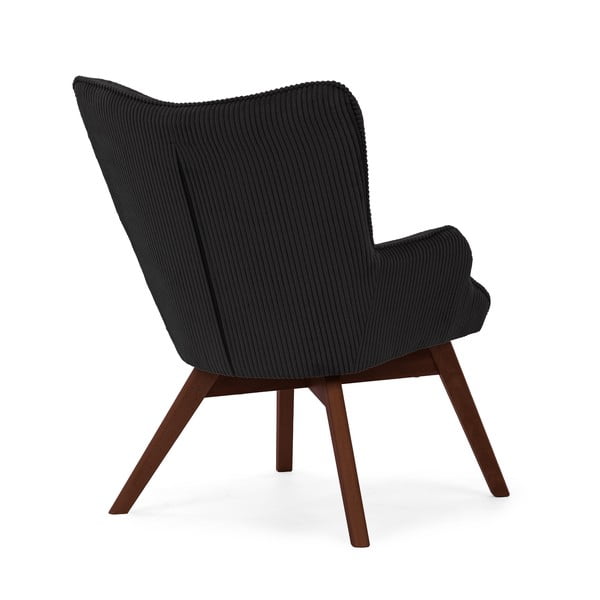 Черно кресло от рипсено кадифе Niko – Ropez-image-3