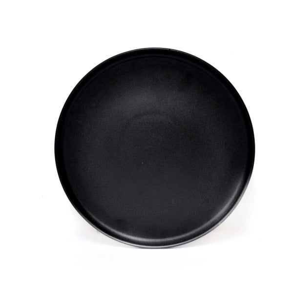 Голяма чиния от черен фаянс , ø 27,5 cm Luna - ÅOOMI