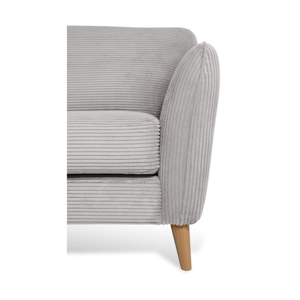 Светлосив ъглов диван от рипсено кадифе (ляв ъгъл) Paris – Scandic-image-4