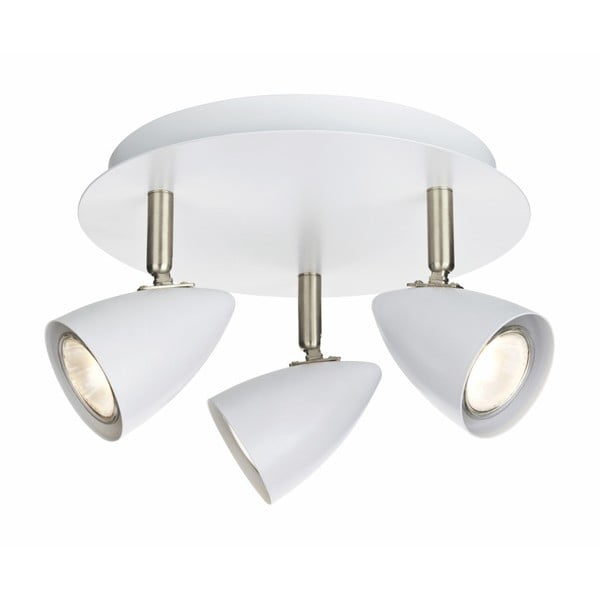 Бяла лампа за таван със сребърни детайли Ciro Tres - Markslöjd