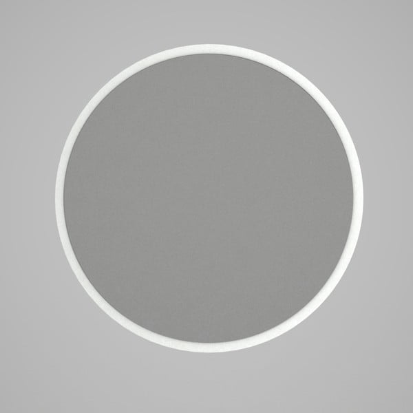 Кръгло стенно огледало с бяла рамка , ⌀ 59 cm Glob - Wallity