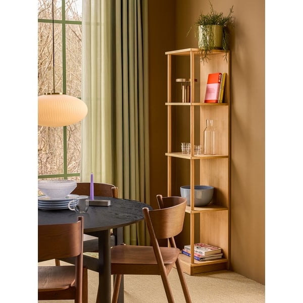 Черна кръгла трапезна маса ø 120 cm Fjord – Hübsch-image-1