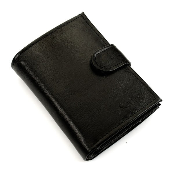 Pánská kožená peněženka SW04 s patentem, černá