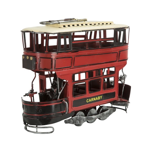 Декоративен червен метален трамвай - Mauro Ferretti