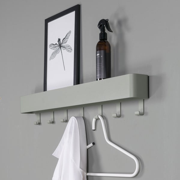 Сиво-зелена метална стенна закачалка с рафт 72 cm Dax Play – Spinder Design-image-4