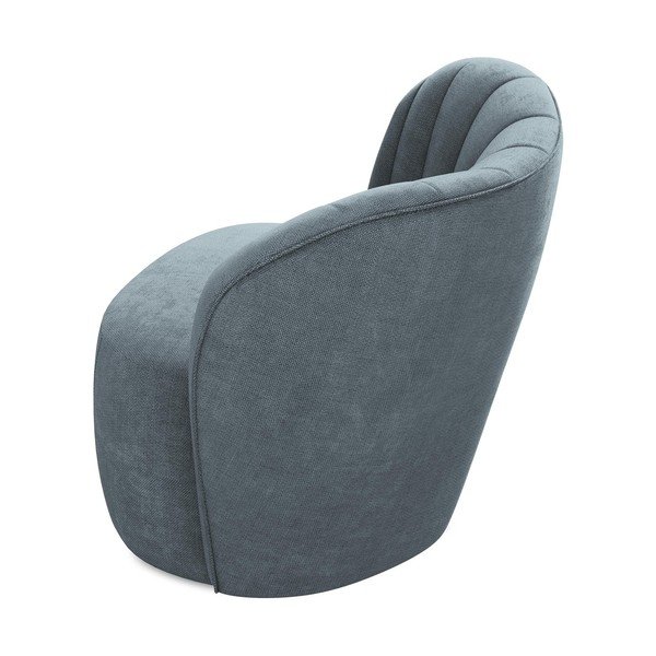 Синьо  шенилово кресло Keloa – Makamii-image-3