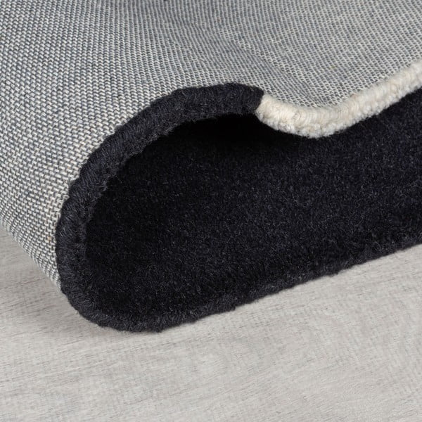 Черно-сив ръчно изработен вълнен килим 150x240 cm Collage Monochrome – Flair Rugs-image-2