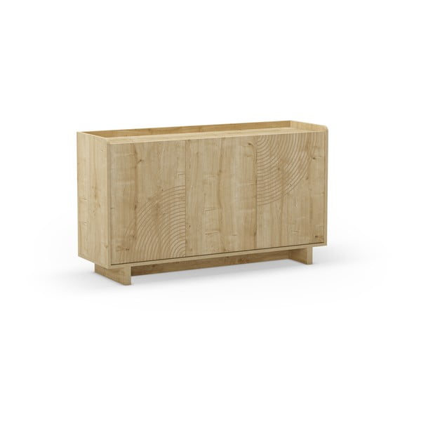 Скрин от дъбов декор  в естествен цвят 140x80x40 cm Daira – Marckeric-image-3
