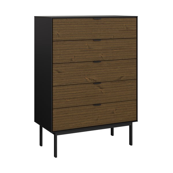 Черен висок скрин от бор 80x111 cm Soma - Tvilum-image-2