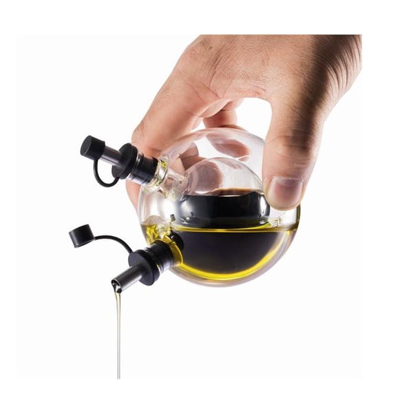 Съд за олио и оцет от ръчно духано стъкло с подложка XD Design Orbit - XD Design-image-2