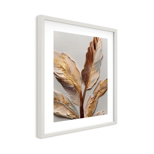 Печатна картина с включена рамка 40x50 cm Golden Strelitzia – Styler-image-4