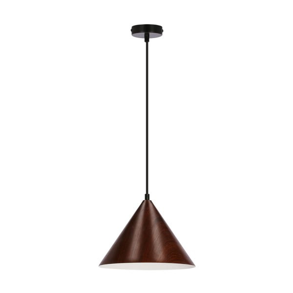 Тъмнокафява висяща лампа с метален абажур ø 25 cm Dunca - Candellux Lighting