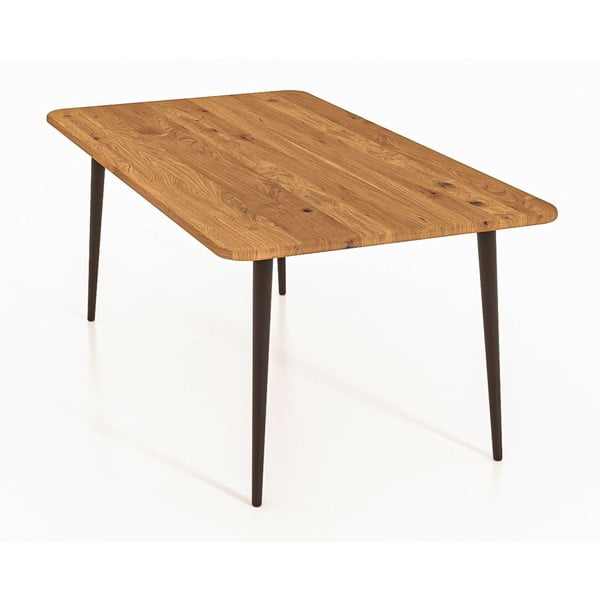 Масичка за кафе от дъбова дървесина в естествен цвят 90x90 cm Kula - The Beds-image-3