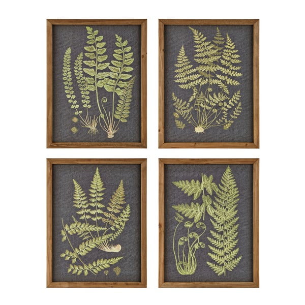 Комплект от 4 картини Ботаника, 45 x 35 cm - KJ Collection