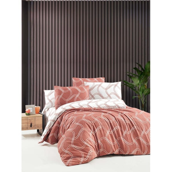 Кафяво спално бельо за двойно легло/разширено с чаршаф 200x220 cm Brown Design - Mila Home