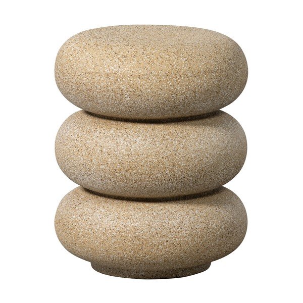 Кръгла градинска масичка от декор от камък ø 40 cm Laurel – WOOOD