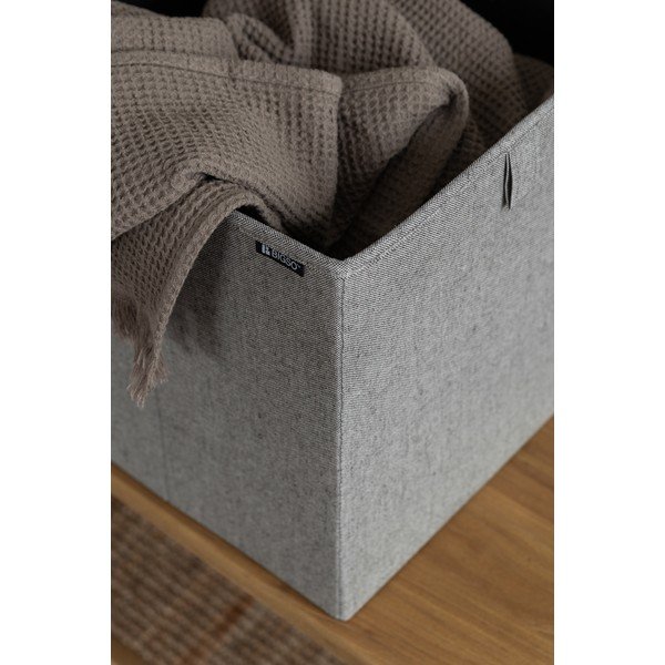 Сива текстилна кутия за съхранение 32x31,5x31,5 cm Soft Storage Cube – Bigso-image-3