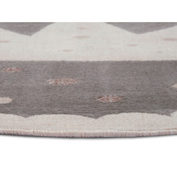 Сив детски килим ø 140 cm Crown - Hanse Home-image-1