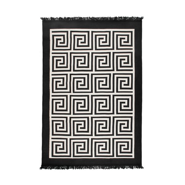  Бежово-черен двустранен килим Framed, 80 x 150 cm