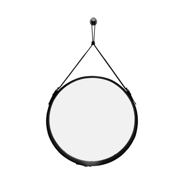 Огледало за окачване в черна рамка, ø 50 cm Elvis - RGE