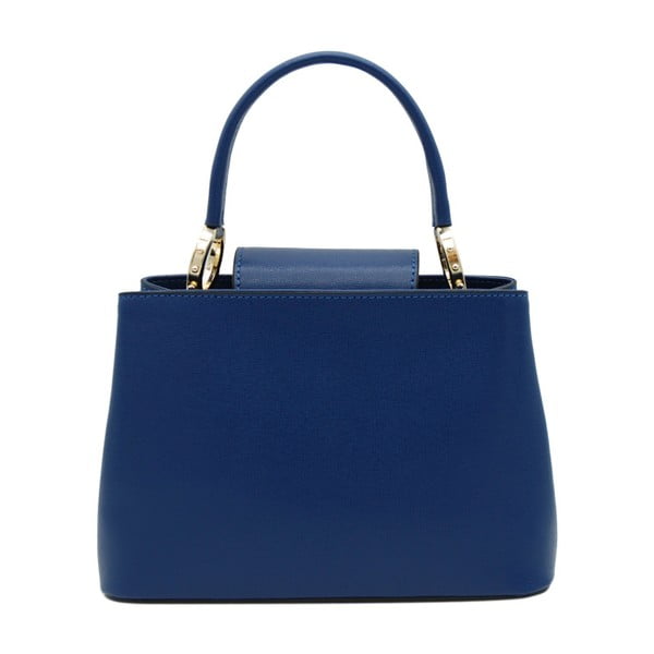 Тъмно синя чанта от естествена кожа Milleo - Andrea Cardone