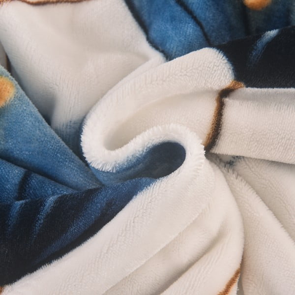 Тъмносиньо единично  спално бельо от микроплюш 140x200 cm Marbella – My House-image-2