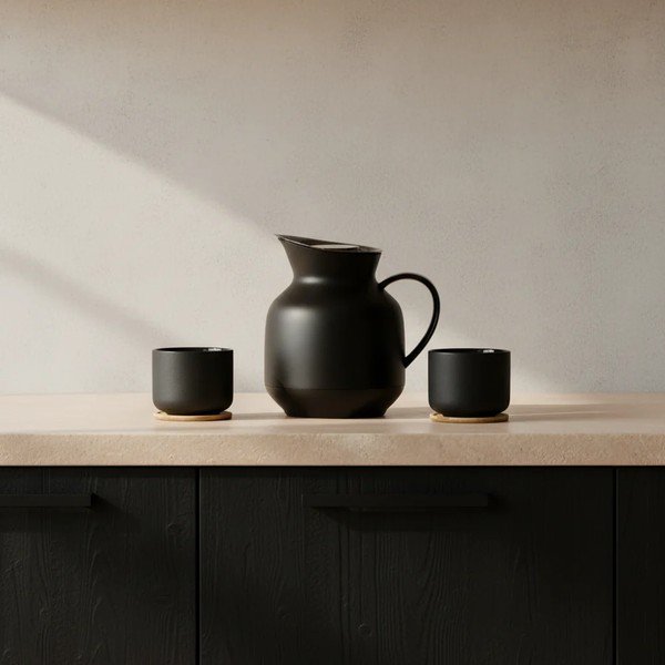 Черна пластмасова термо кана 1 l Amphora – Stelton-image-2
