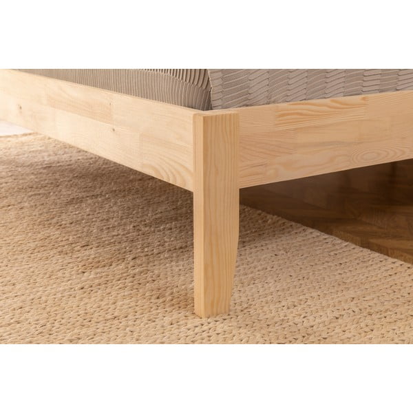 Единично легло от масивен смърч с включена подматрачна рамка в естествен цвят 90x200 cm Galaksi – Kalune Design-image-2