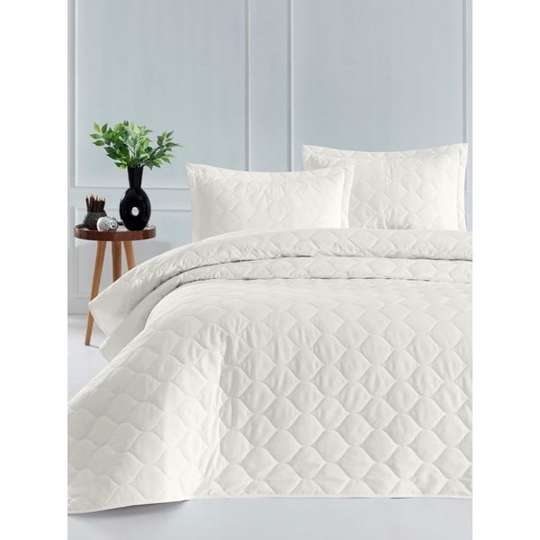 Светлобежова покривка за легло с калъфка за възглавница от памук ранфорс EnLora Home Fresh, 180 x 225 cm Fresh Color - Mijolnir