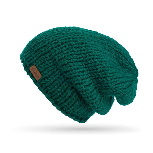 Зелена ръчно плетена шапка Mina - DOKE