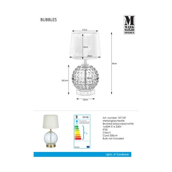 Настолна лампа Bubbles Brass - Markslöjd-image-2
