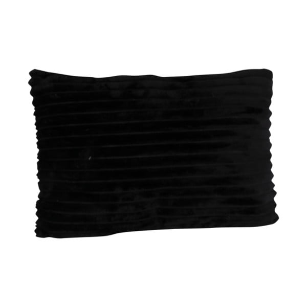 Възглавница от черно кадифе , 50 x 30 cm Ribbed - PT LIVING