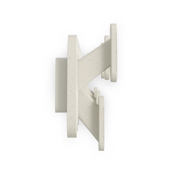 Бежова стоманена стенна закачалка 16 cm Tempo – Umbra-image-4