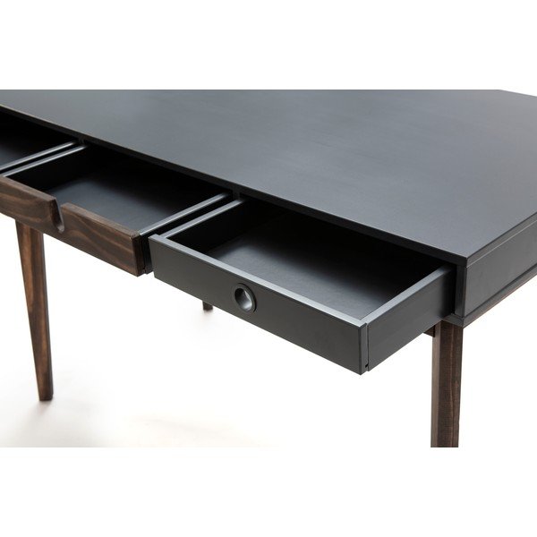 Сива конзолна маса с крака от борова дървесина Kiara - Marckeric-image-4