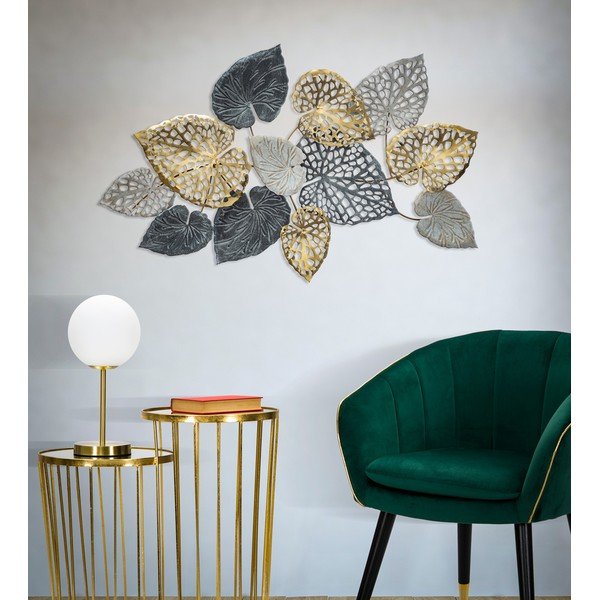 Метална декорация за окачване с десен на листа Mauro Ferretti -C-, 110 x 66 cm Ory - Mauro Ferretti-image-1