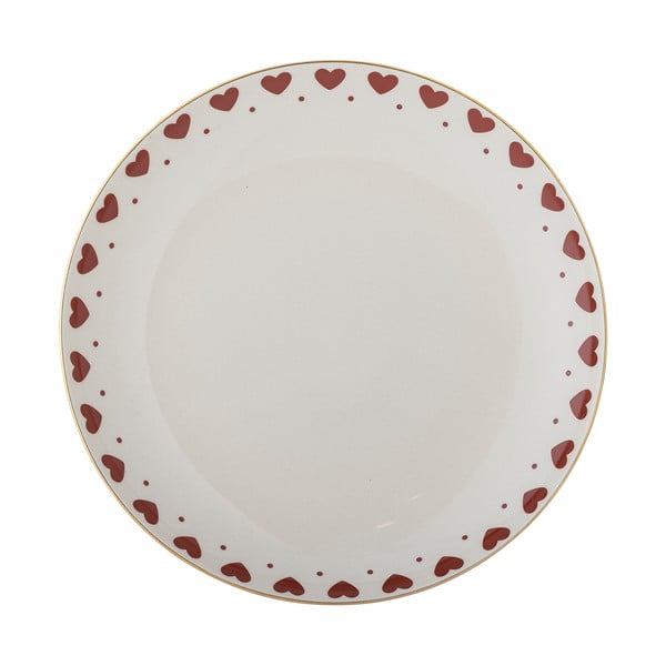 Бяла глинена чиния с коледен мотив ø 26,5 cm Jolly – Bloomingville