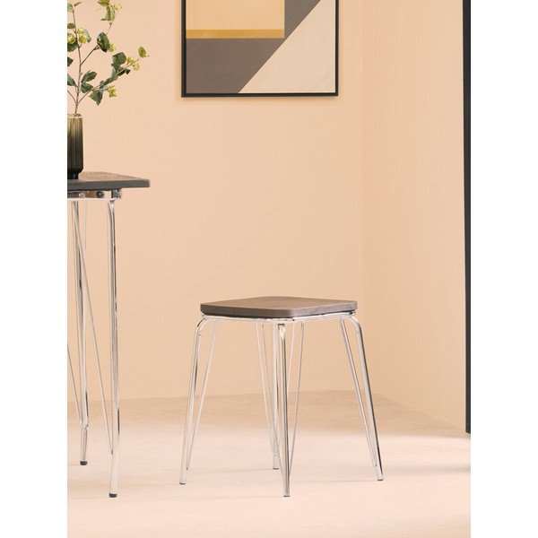 Стол от масивен бряст в сребрист цвят/в естествен цвят District – Premier Housewares-image-1
