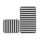 Бели/черни килими за баня в комплект 2 бр. 60x100 cm – Mila Home