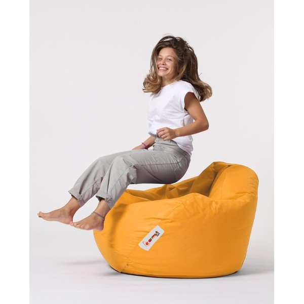 Жълт градински пуф за сядане Premium XXL – Floriane Garden-image-2