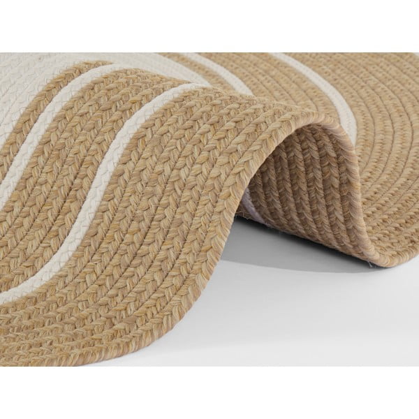 Кръгъл външен килим в естествен цвят ø 150 cm - NORTHRUGS-image-4