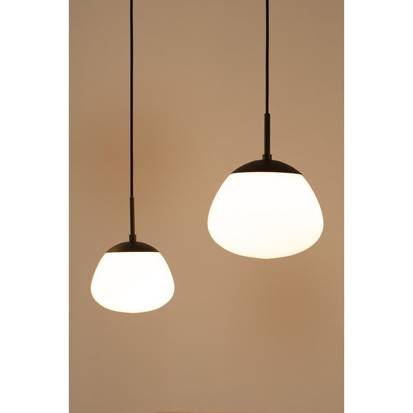 Черно-бяла висяща лампа със стъклен абажур ø 18 cm Rise - Markslöjd-image-2