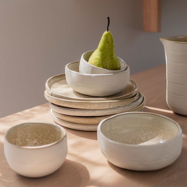 Бяло-бежови чаши в комплект от 2 бр. от камък ø 10 см Sand Grain - Mette Ditmer Denmark-image-1