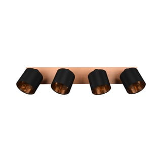 Прожектор в черен и естествен цвят ø 12 cm Tommy – Trio