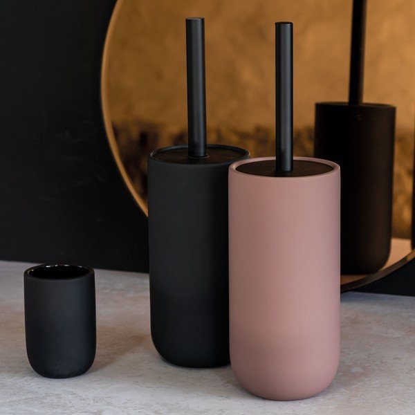 Черна керамична четка за тоалетна Lotus - Mette Ditmer Denmark-image-1