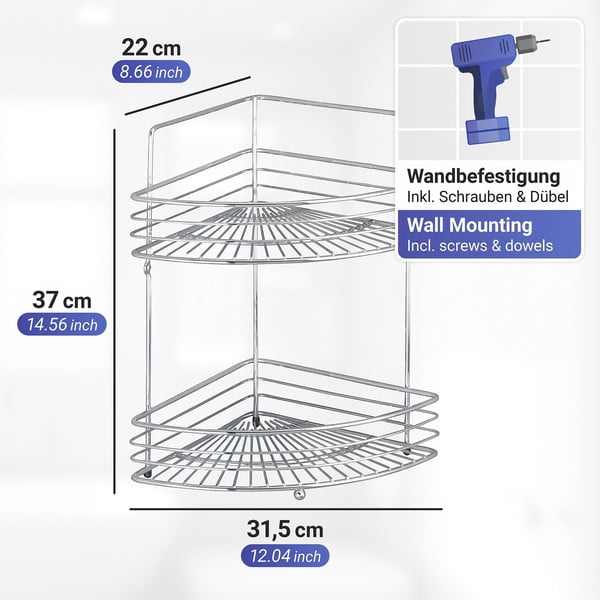 Ъглов рафт за баня Milano - Wenko-image-2