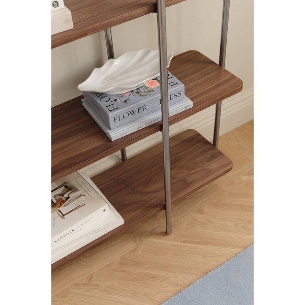 Стелаж от декор от орех в тъмно естествен цвят 120x120x30 cm Lyllo – Ellos Home-image-2