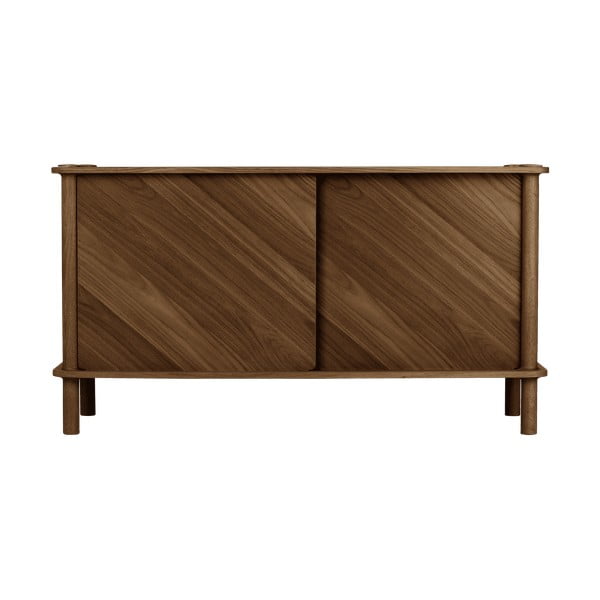 Кафяв скрин от масивен дъб с плъзгащи се врати 135x73,5x48 cm Italic – UMAGE-image-1